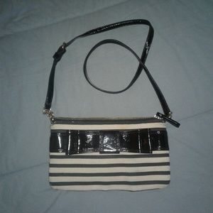 KATE SPADE STRIPED CROSSBODY PURSE